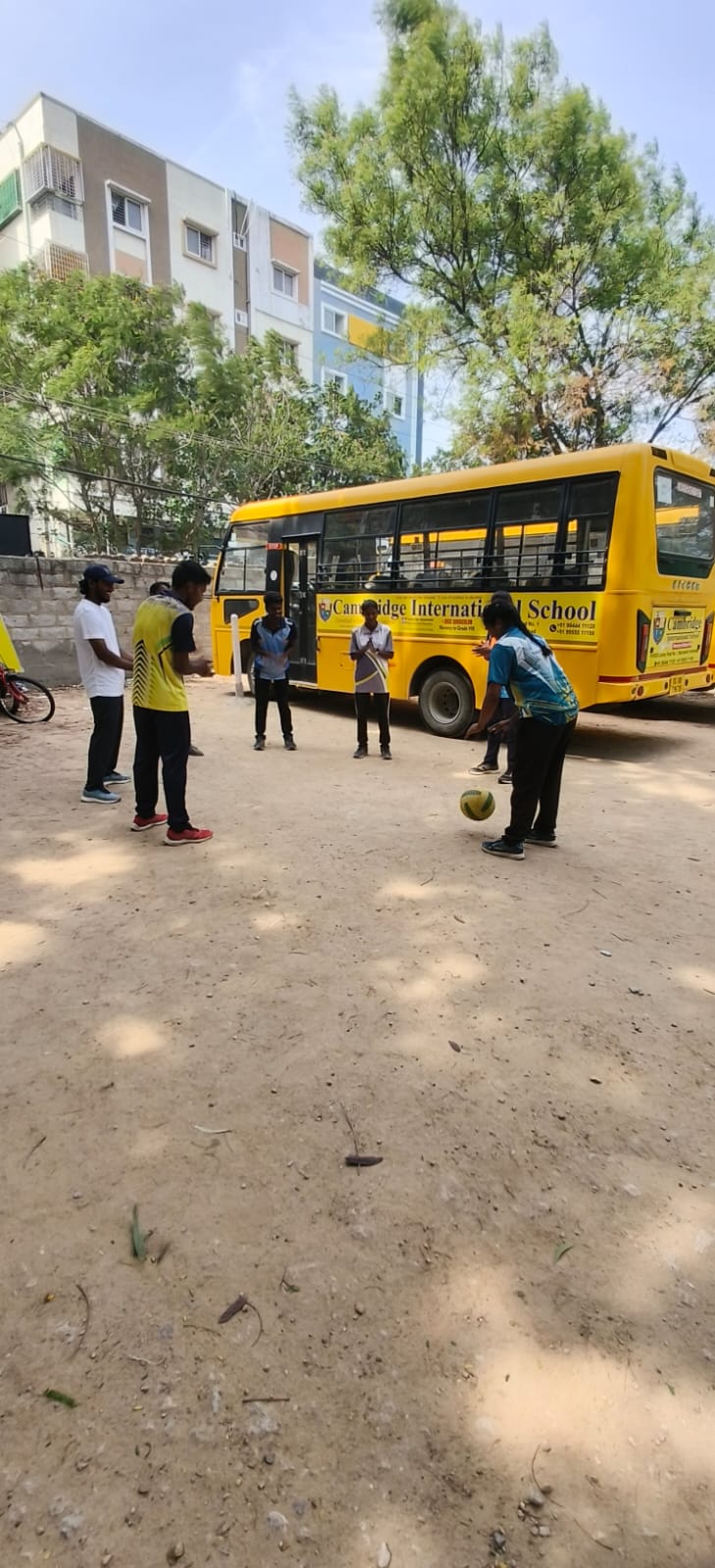 Students practicing in training program
